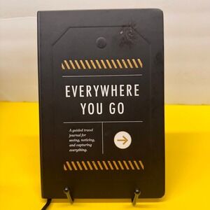 Compendium Everywhere You Go Guided Travel Journal Black Hardcover Notebook